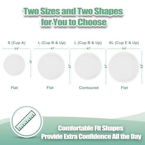 Image of wegreeco Nursing Breast Pads (14 Pack) + Laundry Bag & Travel Storage Bag, 4.7 inch Option - Washable & Reusable Breastfeeding Nursing Pads (White, Plain Shape)