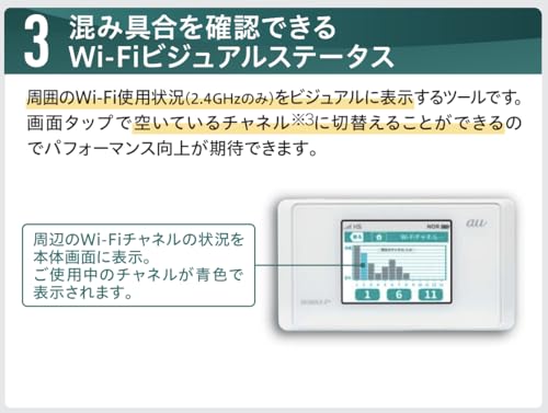 【整備済み品】HUAWEI Speed Wi-Fi NEXT W05 au版 HWD36S 端末種別：モバイルルーター 連続通信時間：約540分(WiMAX 2+、ノーマル設定時) 重量：131g (WX05（NAD35）, ホワイト)