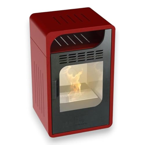 Briconess.com Stufa a bioetanolo ventilata compatta adatta ad ambienti piccoli con funzione riscaldante per mezze stagioni e bruciatore certificato