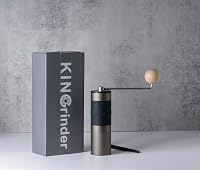 【Eisengrau】KINGrinder K1 Gerader Grif Manuelle Kaffeemühle mit 140 einstellbaren Mahlgraden für French Press, Drip, Espresso, 20-25g Fassungsvermögen – Ansicht 5