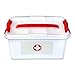 Produktbild Schramm® Medizinbox 30cm x 20cm x 14cm Plastik Erste Hilfe Box Aufbewahrungskasten Medizin Box mit Griff mit herausnehmbarem Ablagefach Arzneimittelbox Medikamentenbox Organizer