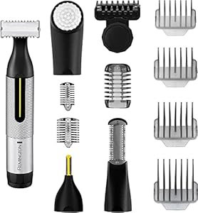 Remington Multi- Haarschneidemaschine [Barttrimmer, Körper-, Ohren-& Nasenhaartrimmer, Gesichtsreinigungsbürste] Omniblade Pro HG5000 (Rasierer 0, 15mm, Mikrotrimmer, Körperhaartrimmer&Gesichtsb...