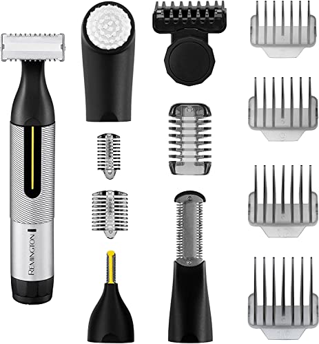 Remington Multi- Haarschneidemaschine [Barttrimmer, Körper-, Ohren-& Nasenhaartrimmer, Gesichtsreinigungsbürste] Omniblade Pro HG5000 (Rasierer 0,15mm, Mikrotrimmer, Körperhaartrimmer&Gesichtsbürste)