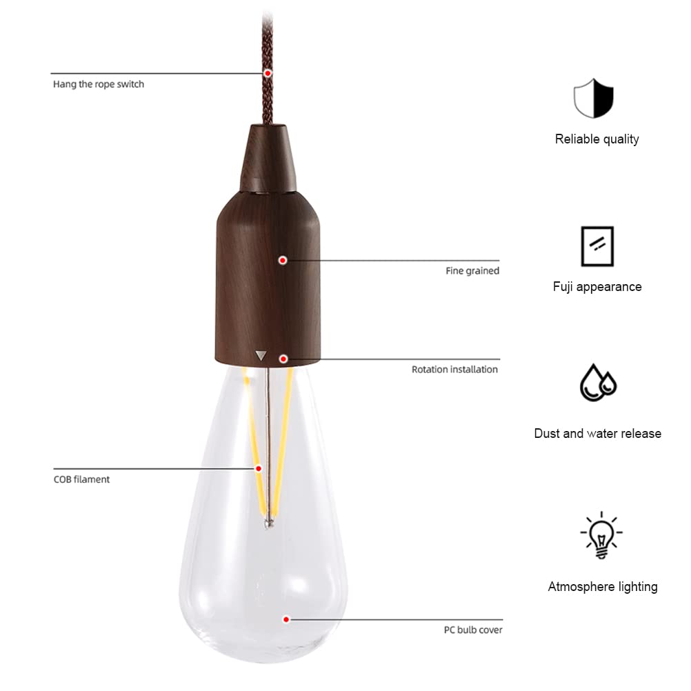 Lampada A Sospensione Portatile LED A Batteria - Lanterna Per Campeggio E Decorazione, 70 Lumen, IP44