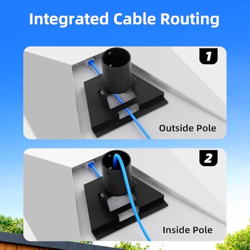 Image of Pole Adapter for Starlink, Adjustable Angle Gen 3 for Starlink Tilt Pole Mount, Rustproof, Weatherproof Starlink Roof Mount, Compatible with Starlink Standard 4 /4X /V3 /V4, Pipe Not Included