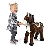 GROß ♥ Mit einer Kopfhöhe von ca. 60 cm und einer Schulterhöhe von ca. 40 cm ist das Stehpferd perfekt für Kinder ab 18 Monaten geeignet.