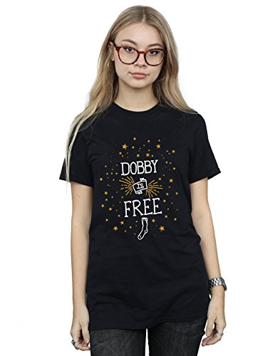 Harry Potter Women's Dobby is Free Boyfriend Fit T-Shirt XXX-Large Black