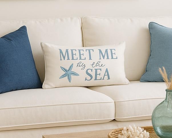 Almohada Decorativa Estrella de Mar Bordada 60 x 30 cm miniatura 6