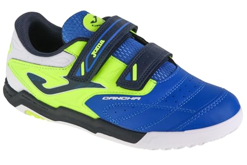Joma Deportivo CAJS2404INV JUNIRO Zapatilla FÚTBOL Sala CANCHA JR Doble Velcro NIÑOS Royal/Amarillo FLÚOR 28268-35