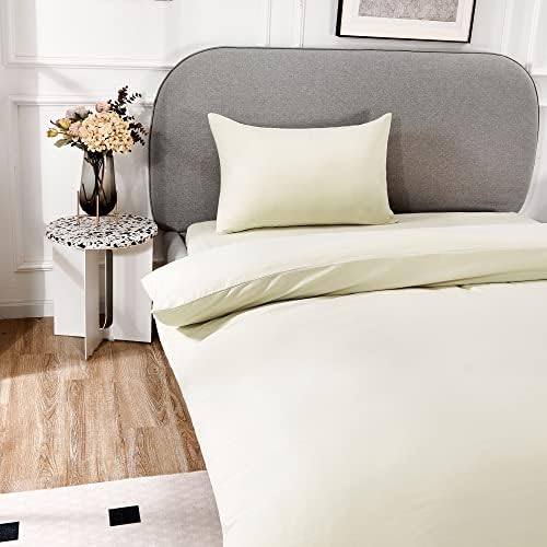 Deconovo Super King Size Bedding Duvet Cover Set - Brushed Microfiber Quilt Bedding Cover with 2 Pillowcases, Beige