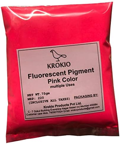 Fluorescent Pigment Powder for Candle Making Colors (Dye) Pack of 75gm (Pink)