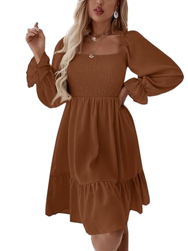 Image of LYANER Women's Shirred Party Mini Dress