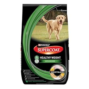 PURINA All Life Stages Supercoat Healthy Weight Dry Dog Food, 3Kg Bag, With Chicken, Smart Blend Precise Nutrition For Whole Body Health, No Artificial Colours & Flavours