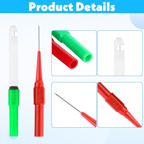 Image of 19Pcs Back Probe Kit Insulation Back Probes 0.7mm Test Probe Pins Non-Destructive Wire Piercing Probes for Test Car