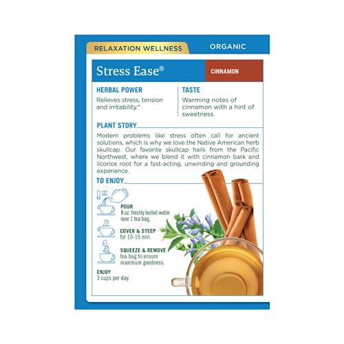 Traditional Medicinals Organic Stress Ease Cinnamon Tea, 16 Tea Bags - Image 3