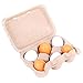 TOYANDONA 6 Unidades de Huevos Falsos de Madera Huevos de Pascua Falsos Juegos de Cocina para Niños Juguetes de Pollo sin Pintar Moldes para Manualidades Huevos Falsos en Cartón para