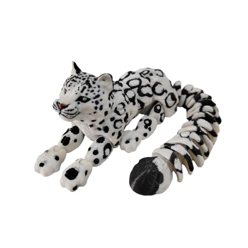 Wsmart Snow Leopard 3D Printed Articulated Figurine, 8in