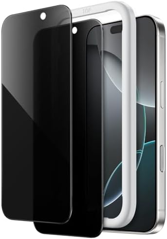 JETech iPhone 16 Pro用 プライバシー液晶保護フィルム 2枚セット