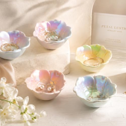 NAIYANJA Small Rose Jewelry Dish, Ring Holder Dish, Ceramic Jewelry Tray — view 7
