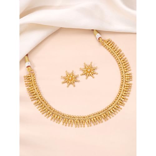 Image of Peora Traditional Gold Plated Bridal Jewellery Set Gift for Women