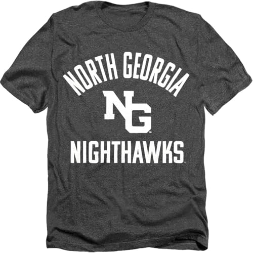 LOGOVISION University of North Georgia Large Unisex Adult Heather T Shirt, Charcoal Heather, 4X-Large