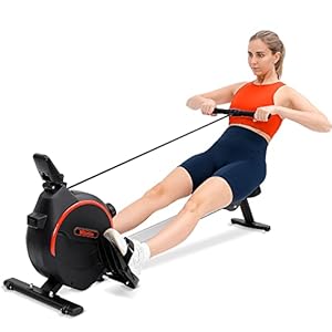 Magnetic Rower Machine,242 LB Weight Capacity Workout Tracking,LCD Monitor,16 Levels Resistance, App Compatible, Tablet Holder, Rowing Machines for Home Use