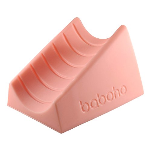 Image of Baby Bottle Holder (Pink) - Frees a Hand While Bottle Feeding Infants Formula or Milk. 25 Degree Angle. Helpful for Fathers, Mothers and Caretakers