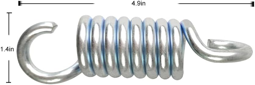 Spring Hook for Patio Swing 990lbs Capacity Hammock Swing Accessories 4.52 Inch Galvanized Extended Hooks 2pcs (Extended Cross Swing Spring)