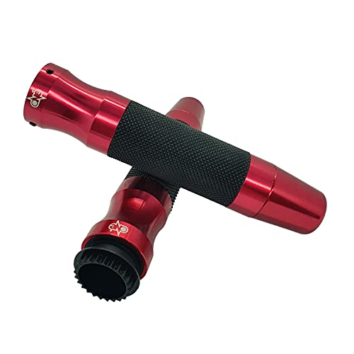 One By Camamoto Cod. 77344311 Kit Set Coppia Manopole In Resistente Gomma Nera Colore Rosso / Nero Compatibile Con Moto Scooter, Con Grip Ottimale Pro