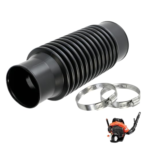 E164000080 Flexible Blower Tube Hose Replacement for Echo PB-580 PB-580T PB-580H & Shindaiwa EB600RT Backpack Leaf Blower, Rubber Bellows Tube with 2 Clamps