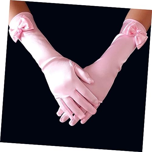 6pairs Satin Bowknot Gloves for Girls Elegant Dress up Gloves for Flower Girls Ballet and Parties of Boy Girl Costume Accessories4