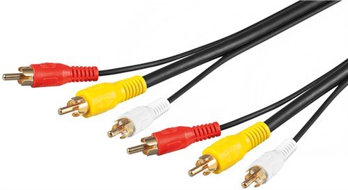 Cable RCA 10m Goobay 71538 con blindaje de alta fidelidad de audio