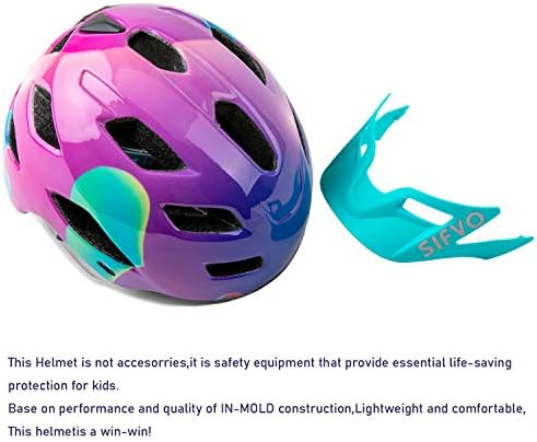 SIFVO Kids Bike Helmet for Boys and Girls 5-14, Multi-Sport Safe and Comfortable With Removable Visor (50-57cm) — view 6