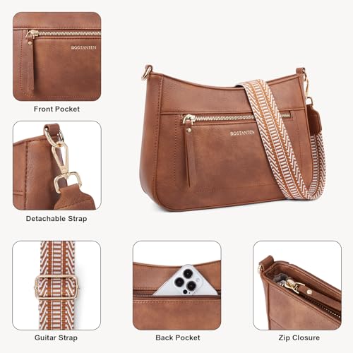 BOSTANTEN Crossbody Purses for Women Vegan Leather Shoulder Handbags Hobo Bag with Detachable Strap for Daily Travel & Work4
