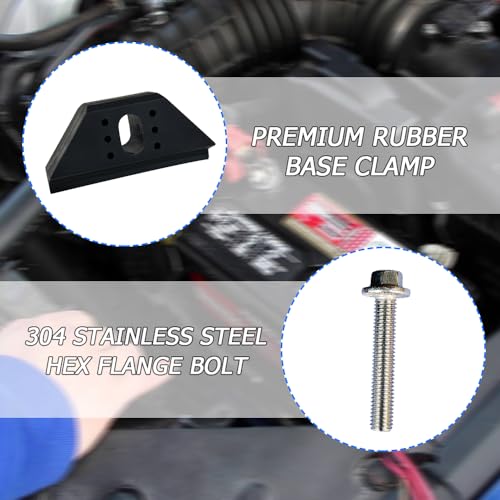 Lecctso Battery Hold Down,Battery Hold Down Kit, Base Clamp Battery Hold Down with 304 Stainless Steel Bolt Kit, Car Accessories Car Battery Hold Down Compatible with Select GM Models, 14005061