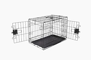 Amazon Basics Faltbare Hundebox aus Metalldraht, 56 cm
