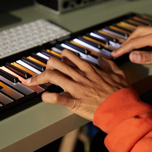 Image of ROLI Piano M | Mini MIDI Keyboard for Music Production and Performance | 24 RGB Keys | MPE Capable | Bluetooth & Battery Powered