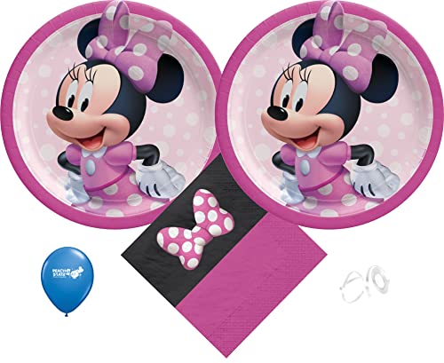 Minnie Mouse Party Supplies Bundle With Luncheon Plates And Napkins For 16 Guests #TOP2