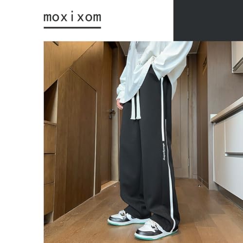 moxixom ジャージ下 メンズ ワイドパンツ M2356blk-L