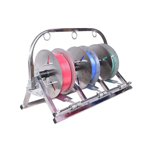 SnamicE Supporto per Bobine di Filo, distributore di Bobine Multiple, Contenitore per Cavi e distributore di Filo con aste da 3/4, per Uso Elettrico Industriale, Filo da 3 aste,3 Rods Wire