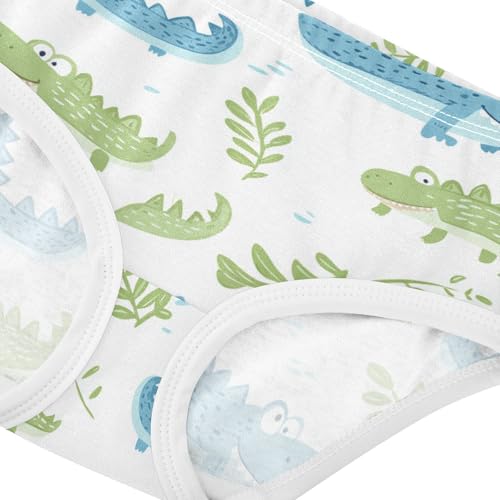 Wusikd Cute Crocodile Girls' Underwear Cotton Girls Briefs Soft Toddler Underwear 2T4
