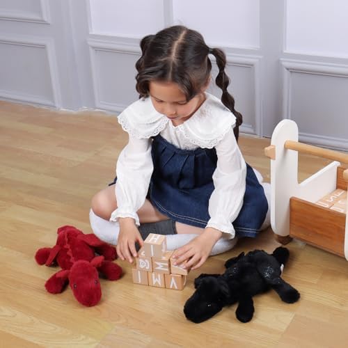 Apricot Lamb Cute Toys Plush Plum Lying Dragon Stuffed Animal Soft Cuddly Perfect for Kids 15 Inches - 3