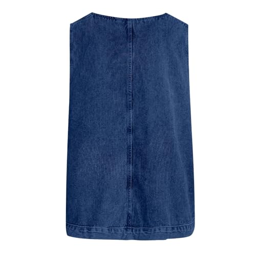 Chaleco cargo de verano para mujer con bolsillos y cordón ajustable 6