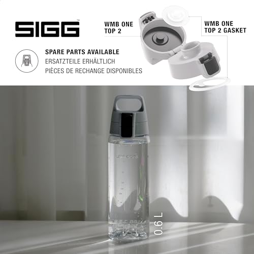 Sigg - Tritan Trinkflasche - Total Color ONE Transparent - Für Kohlensäurehaltige Getränke Geeignet - Spülmaschinenfest - Auslaufsicher - Leicht - BPA-frei - 1L 4