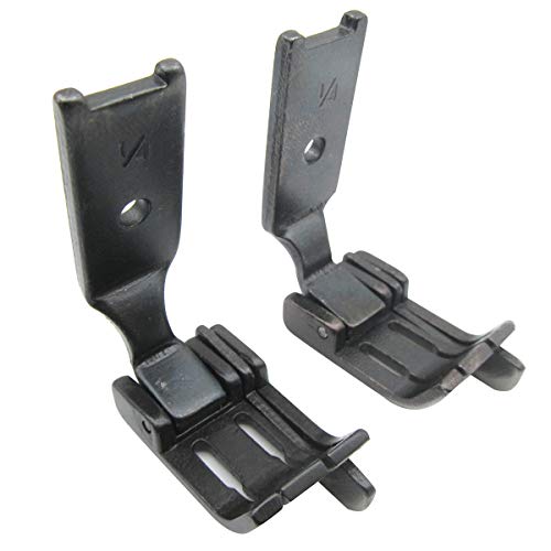 2PCS Prensatelas Doble Aguja 1/4" con Guía Derecha miniatura 1