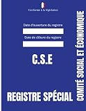 Registre CSE: Spécial comité social et économique CSE - Conforme à la législation - Obligatoire à partir de 11 salariés - Bleu mat