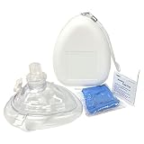 Ambu CPR Mask Kit, Pocket Resuscitator, Hard Case with O2 Inlet, Head Strap, Gloves and Wipes (80)
