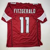 Facsimile Autographed Larry Fitzgerald Arizona Red Reprint Laser Auto Football Jersey Size Men's XL