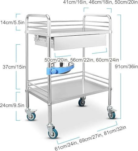 Chariot utilitaire à roulettes idéal pour salon de beauté et bureau