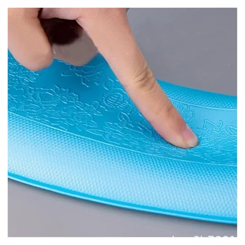 Couvre-siège de toilette en O vert lavable et doux de forme ovale MTQ - 4